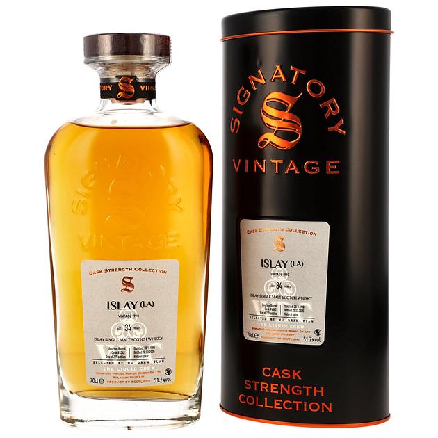 Islay (LA) 34 yo 1990-2025 51.7% Signatory Vintage for Wu