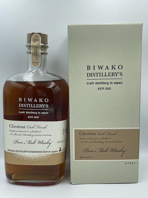 【蒸留所限定販売】ワインカスクフィニッシュ No.W-4010 700ml 琵琶湖蒸留所 ブレンデッドモルトウイスキー チェスナット（クリ