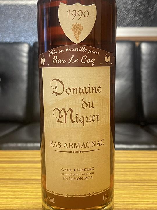 Domaine Du Miquer Armagnac Folle Blanche 1990 For Bar Le Coq