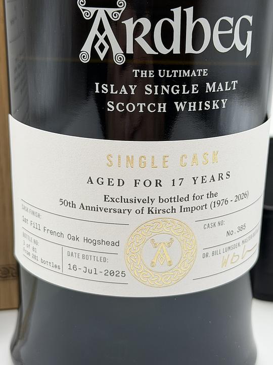 Ardbeg 2008/2025 1st Fill French Oak HHD #385 50th Anniversary