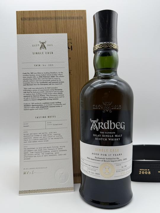 Ardbeg 2008/2025 1st Fill French Oak HHD #385 50th Anniversary